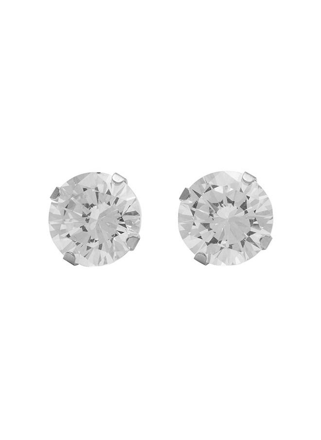 Studex - 8MM Cubic Zirconia Allergy-Free Stainless Steel Ear Studs - Image 1