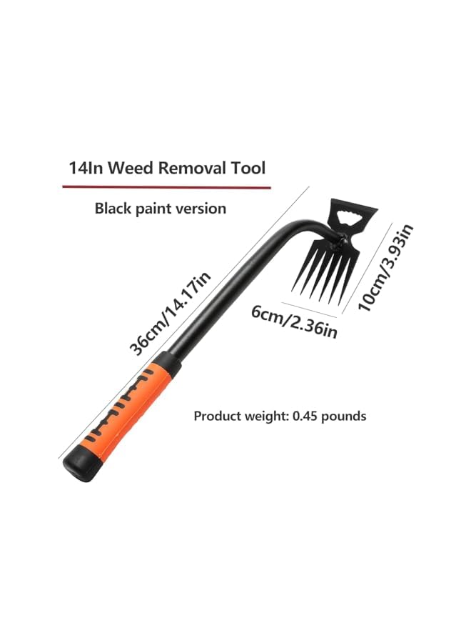 promass Gardening Hand Weeder Tools, Weeding Artifact Uprooting Weeding Tool, Durable Manganese Steel Hand Weeder Tool, Manual Multifunctional Weeders Gardening Tools for Yard and Garden (6 Teethes) - Image 2