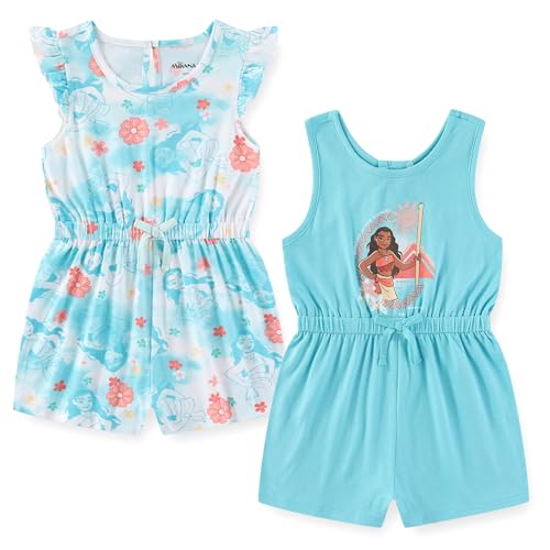Disney Moana Girls 2 Pack Rompers for Toddlers and Big Kids - Image 1