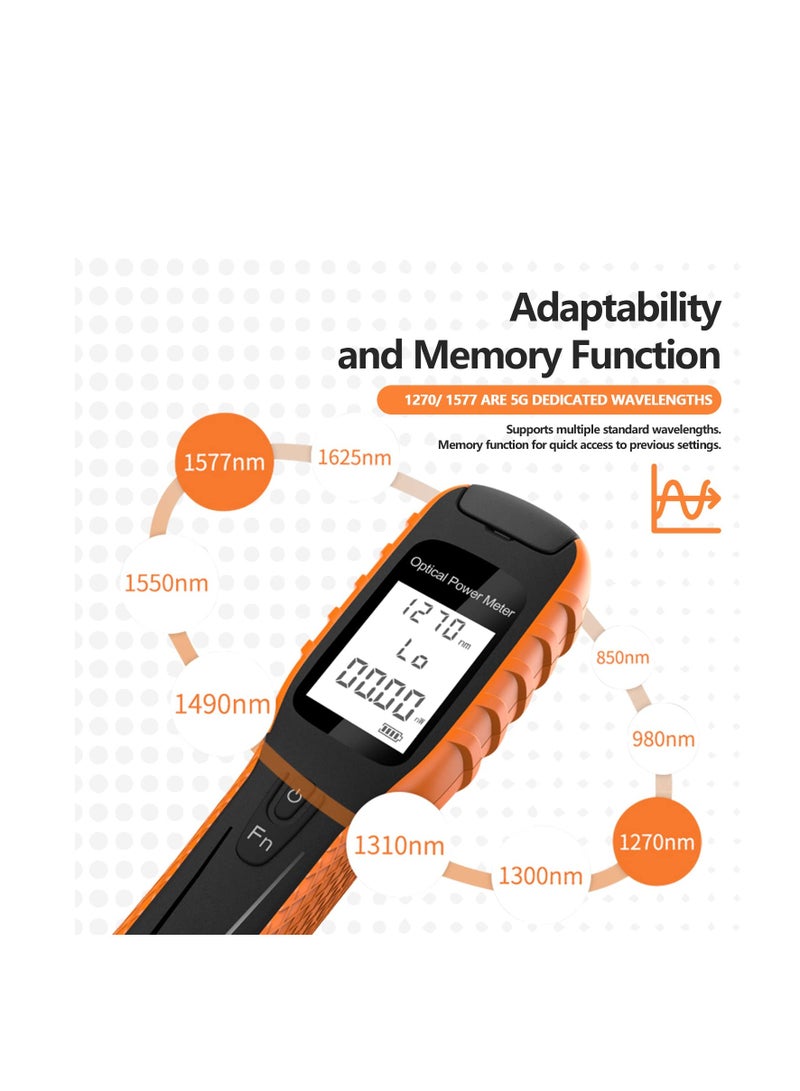 KASTWAVE متعقب كابل الألياف البصرية ميني، أدوات الألياف البصرية مع بطارية ليثيوم 400mAh، مقياس طاقة الألياف البصرية لاتصال FC/SC/ST العالمي، مقياس ضوء الألياف البصرية - Image 4