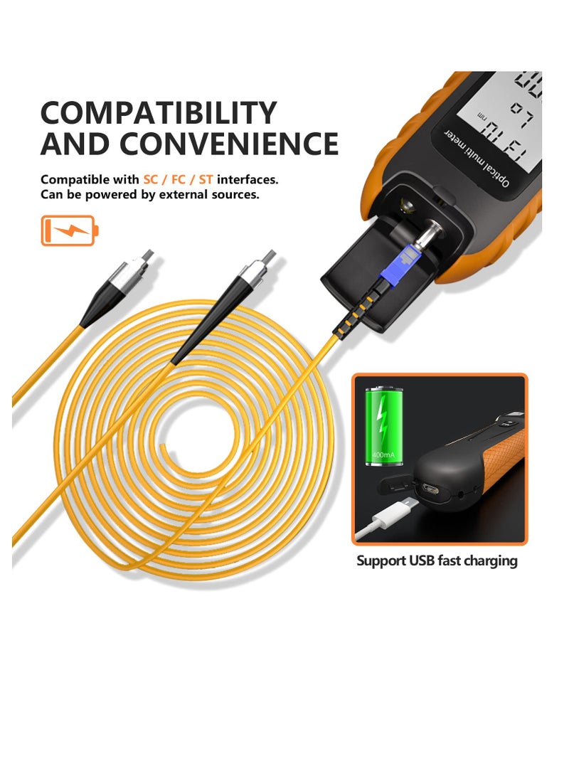 KASTWAVE متعقب كابل الألياف البصرية ميني، أدوات الألياف البصرية مع بطارية ليثيوم 400mAh، مقياس طاقة الألياف البصرية لاتصال FC/SC/ST العالمي، مقياس ضوء الألياف البصرية - Image 5