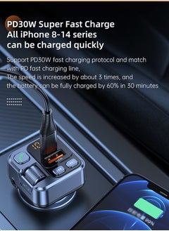 Furtey Smart Car Charger Pro - 36W QC3.0 Dual USB + Bluetooth 5.1 Hands-Free Kit Control | Wireless FM Transmitter & HD Audio for SUV/Luxury Cars  - Image 4