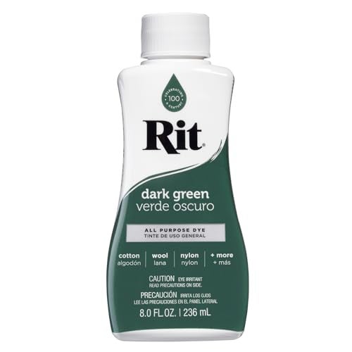 Rit Liquid Fabric Dye, 8-Ounce, Dark Green, 8 Fl Oz (Pack of 1) - Image 1