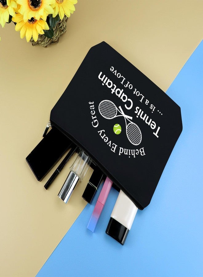 هدايا لقائدة فريق التنس للنساء، حقيبة مكياج، هدايا لمحبي التنس، هدية لفريق التنس، حقيبة مستحضرات تجميل سوداء، هدية عيد ميلاد، هدية تخرج، هدية عيد الميلاد لقائدة فريق التنس، هدية لمحبي التنس، هدية للاعبي التنس، حقيبة سفر بتصميم مستوحى من التنس - Image 4