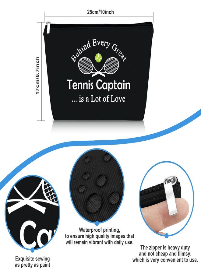 هدايا لقائدة فريق التنس للنساء، حقيبة مكياج، هدايا لمحبي التنس، هدية لفريق التنس، حقيبة مستحضرات تجميل سوداء، هدية عيد ميلاد، هدية تخرج، هدية عيد الميلاد لقائدة فريق التنس، هدية لمحبي التنس، هدية للاعبي التنس، حقيبة سفر بتصميم مستوحى من التنس - Image 2