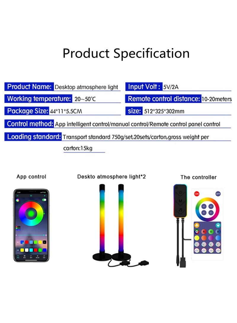 ELTRAZONE Smart RGB LED Light Bars, Ambient Lighting, Bluetooth Monitor Flow Light Bars with APP Control, Color Gaming Light Bar for TV/Room Decoration/Movie/PC. - Image 5