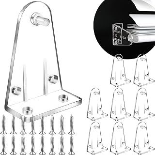 lofrcin lofrcin 2 Inch 8pcs Blinds Hold Down Brackets, Clear Plastic Door Blinds Bottom Bracket, Blind Bottom Rail Hold Clips  - Image 1