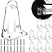 lofrcin lofrcin 2 Inch 8pcs Blinds Hold Down Brackets, Clear Plastic Door Blinds Bottom Bracket, Blind Bottom Rail Hold Clips  - Image 2
