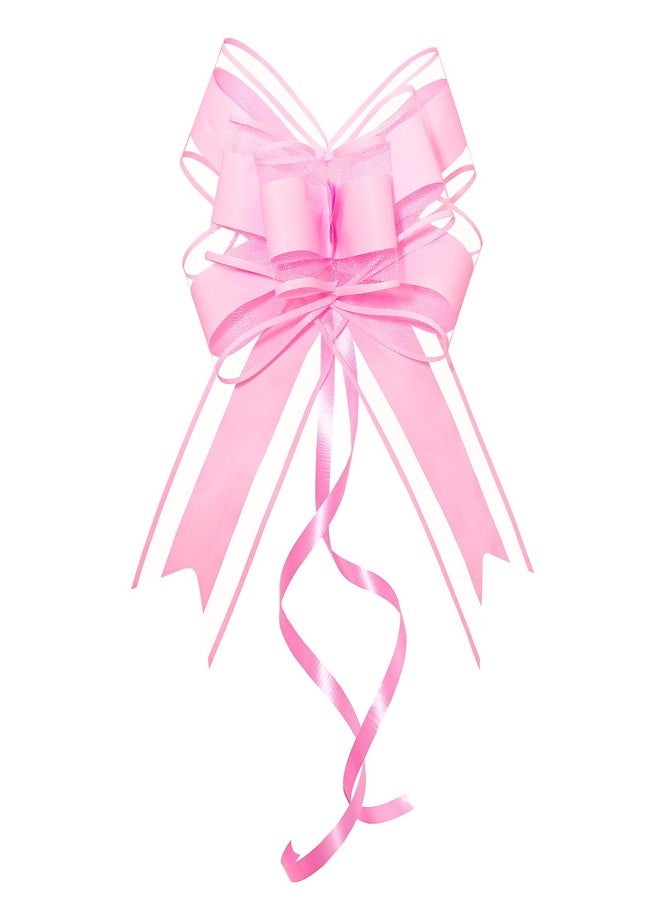WEWILUCK Pink Pull Bows for Presents - 15PCS Gift Bows, Ideal for Various Occasions, 1 Count (Pack of 15) - Image 1