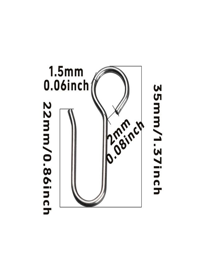 Runseaway 100Pcs Metal Curtain Track Hooks, S Shaped Small Metal Drape Wire Hooks for Ceiling Curtain Track, Pin-On Drapery Hanger Glider Hooks for Shower, RV, Room Divider - Image 2