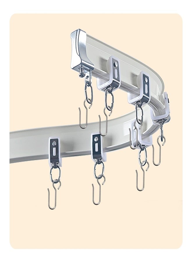 Runseaway 100Pcs Metal Curtain Track Hooks, S Shaped Small Metal Drape Wire Hooks for Ceiling Curtain Track, Pin-On Drapery Hanger Glider Hooks for Shower, RV, Room Divider - Image 4