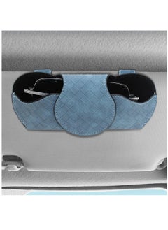 Excefore Sunglasses Holder for Car Visor, 2 Pcs Eyeglass Holder Organizer Box Leather Glasses Case with Clips for Car Visor Automotive Interior Visor Accessories  - Image 2