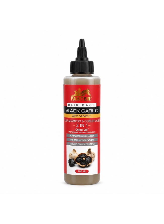 faster hair back black garlic