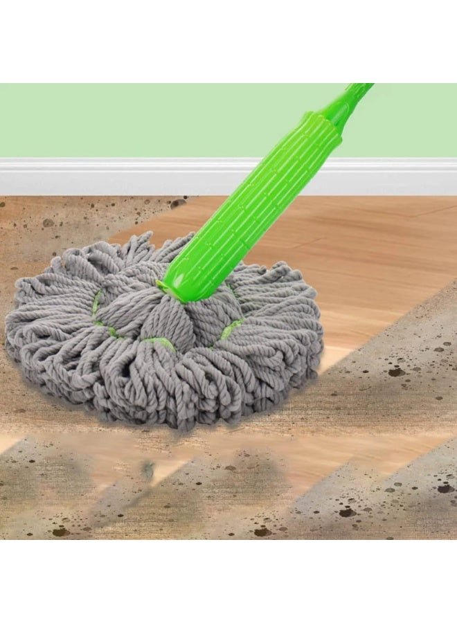بي كير  ممسحة أرضيات بخيوط مايكروفايبر مع عصا معدنية قابلة للفك – مزودة بميزة العصر التلقائي - Image 4