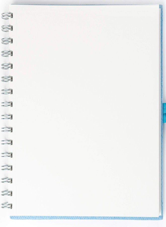 Comma Abaca - Wire-O Bound Sketchbook with Ribbon Closure - A5 Size - 50 Sheets - 160gsm Anti-Ageing, Acid Free Paper- Micro-Perforations for Easy Tear Off - Pack of 2 - (Sky Blue + Yellow) - Image 2