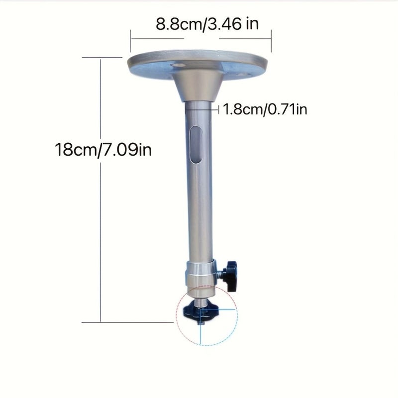 Silvery Multifunctional Aluminum Alloy Projector Mount 360 Rotating Ceiling Wall - Image 2