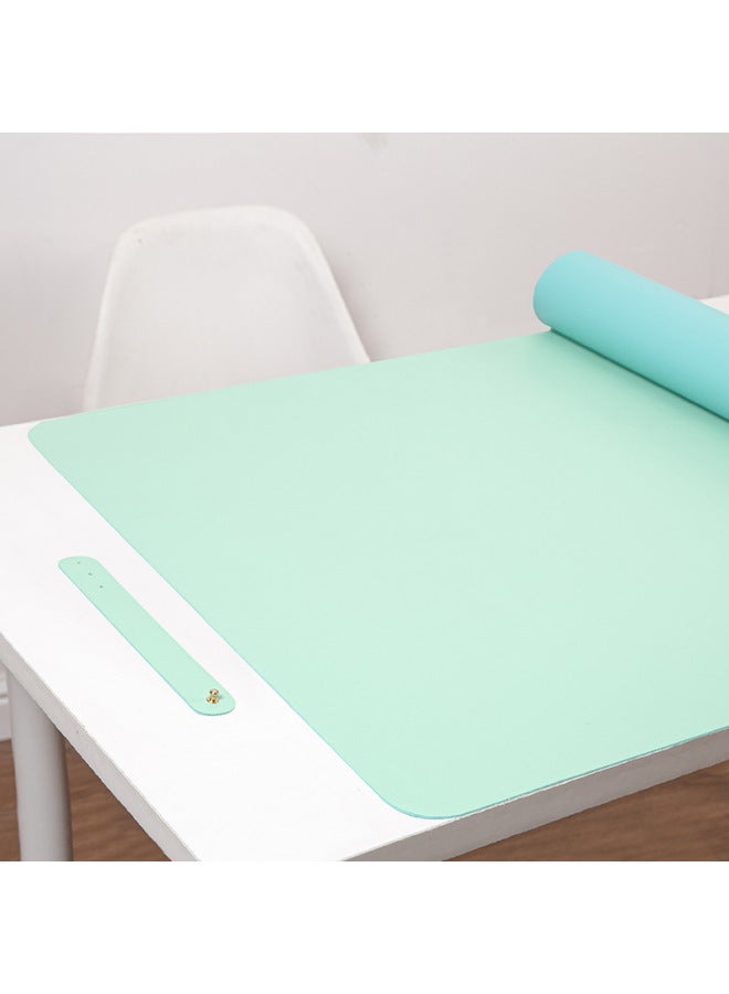 Advertising Leather Mouse Pad Custom Printed Pattern Desk Pad Custom Made Two-Color Writing Pad Desktop Waterproof Pad Printed Logo-Color:100cm*50cm [free Strap]-Pattern:Dark Green + Gray - Image 5