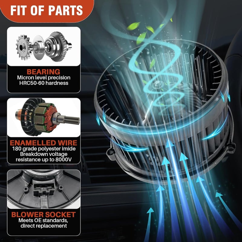 Cooligo Blower Motor for Chevrolet Captiva, Equinox, GMC Terrain, Pontiac Torrent - Image 2