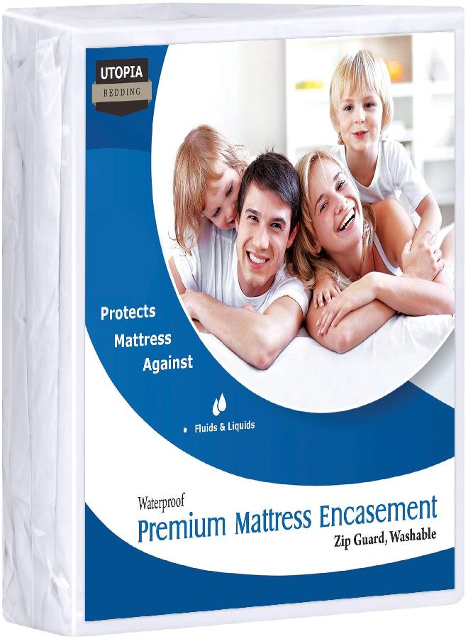 Utopia Bedding Premium Zippered Mattress Encasement (Fits 12 Inches Mattress, Twin) - Waterproof and Bed Bug Proof Mattress Protector - Six-Sided Mattress Cover - Image 1