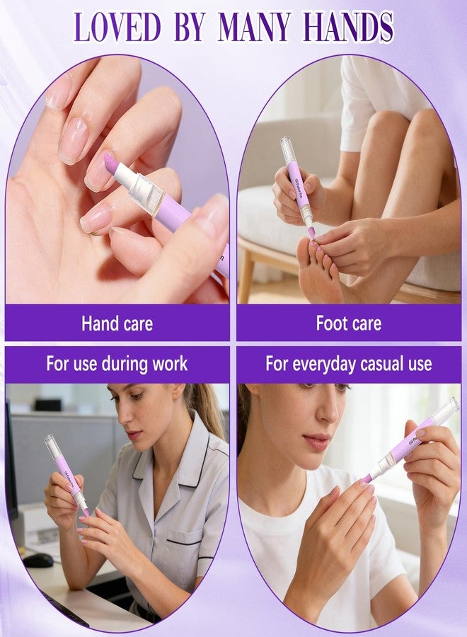 KLIFE 2-in-1 Cuticle Oil Pusher Pen, Ceramic Cuticle Remover Pen for Nails, Nail Care Buffer Pens for Hangnails, Dry & Damaged Nails, Moisturiz Polish Brighten (2Pcs) - Image 5
