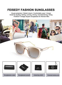 FEISEDY Classic Oversized Square Polarized Sunglasses Women Men Uv400 Lenses B2624  - Image 5