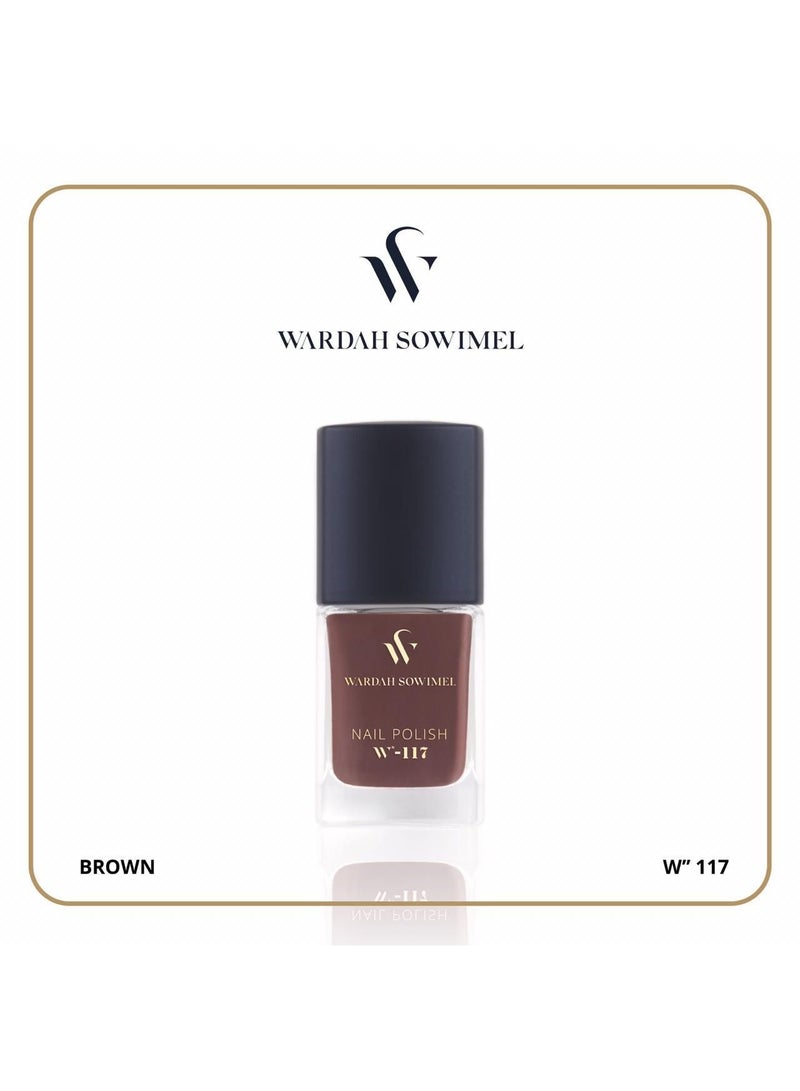 وردة صويمل طلاء أظافر من وردة صويمل - بني - W117 - Image 2