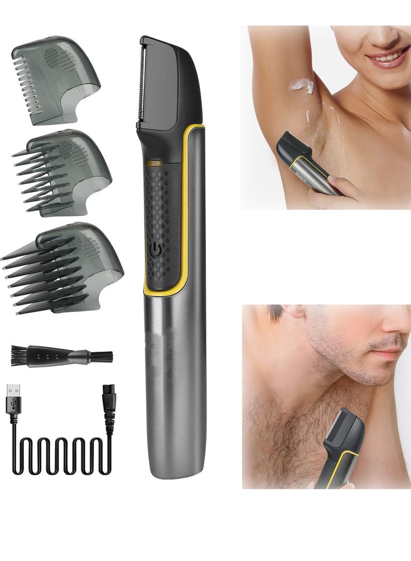 Men's Body Hair Trimmer, Shavers for Mens Trimmer Face and Body, Electric Waterproof Beard Cordless Groomer Men Bikini Women USB Rechargeable - Image 1