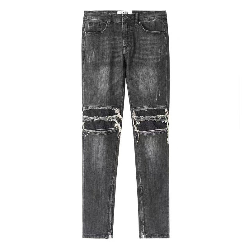 Ins High Street Men'S Black High Street Loose Straight Spring Korean Fashion Brand Boys Pants - Image 5