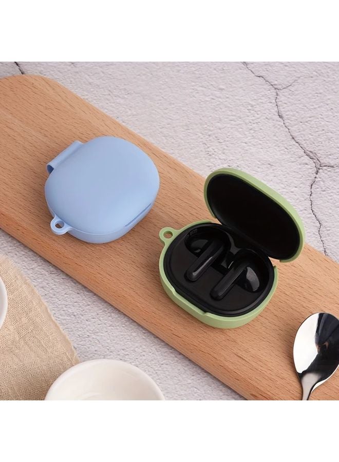 Dark Green Earphone Case for Redmi Buds 4 Lite with Detachable Metal Clip - Image 5