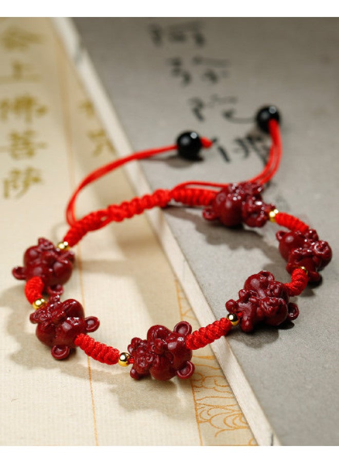 جوديس 【goddess Renewal】سوار Cinnabar الأرجواني للرجال والنساء، هدية الزوجين من الخيط الأحمر الميمون لأفضل صديق أو صديقة، هدية محظوظة - Image 1