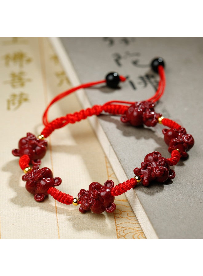 جوديس 【goddess Renewal】سوار Cinnabar الأرجواني للرجال والنساء، هدية الزوجين من الخيط الأحمر الميمون لأفضل صديق أو صديقة، هدية محظوظة - Image 2