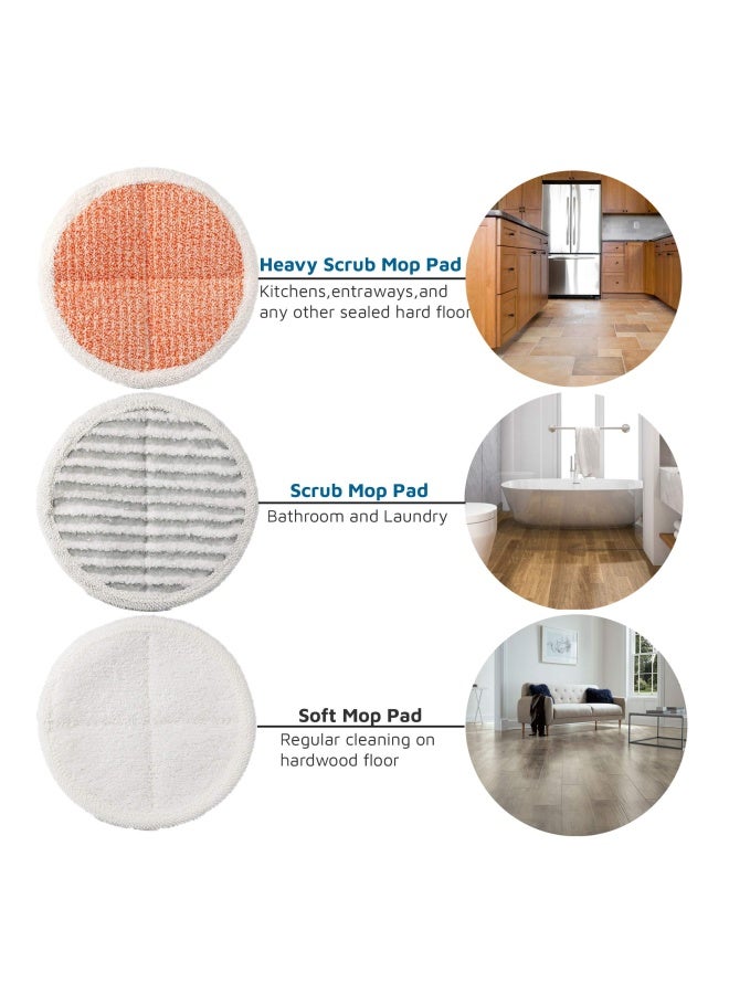 F Flammi 6 Pack Replacement Pads For Bissell Spinwave 2124 2039A 2307 23157 20391 20399 Powered Hard Floor Mop - Image 2