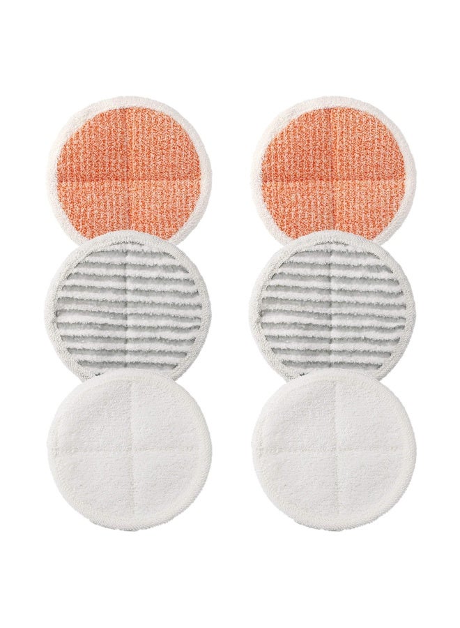 F Flammi 6 Pack Replacement Pads For Bissell Spinwave 2124 2039A 2307 23157 20391 20399 Powered Hard Floor Mop - Image 1