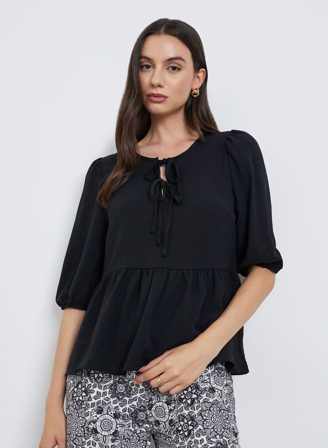 تايك تو طقم قميص بكشكش وبنطال مطبوع بالكامل - Image 2