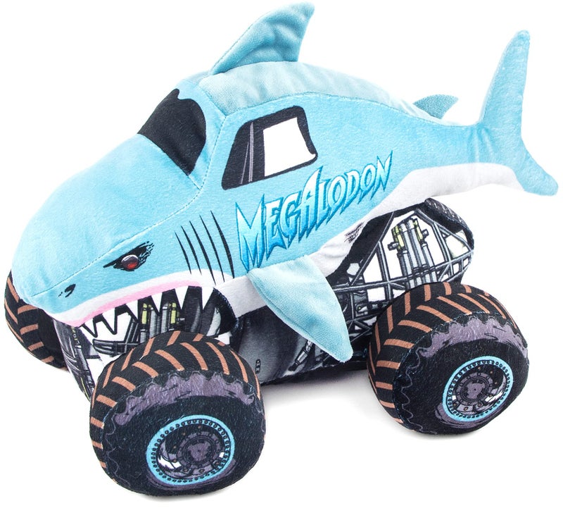 Jay Franco Monster Jam Plush Stuffed Megalodon Pillow Buddy Super Soft Polyester Microfiber 16 inches - Image 2