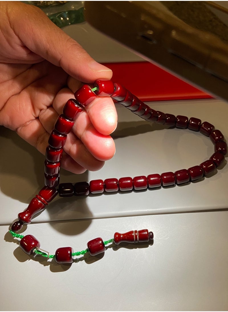 بيرسونال تاتش - سبحة رجالية من الفاتوران الألماني بكلايت عدد الخرز 33 ومقاس الخرز 10.8mm x 10.5mm - Image 1