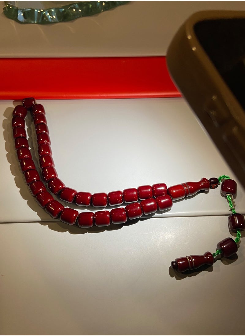 بيرسونال تاتش - سبحة رجالية من الفاتوران الألماني بكلايت عدد الخرز 33 ومقاس الخرز 10.8mm x 10.5mm - Image 1