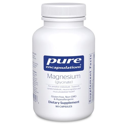 Pure Encapsulations Magnesium Glycinate Supplement to Support Stress Relief Sleep Heart Health Nerves Muscles and Metabolism with Magnesium Glycinate 90 Capsules
