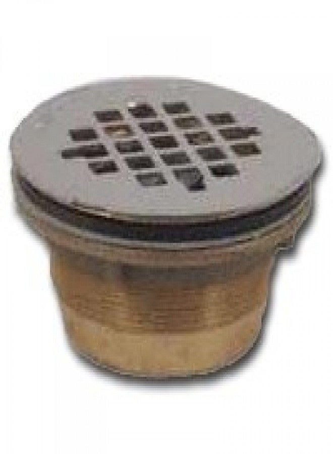 Oatey 2 in. 140 NC Brass No-Calk Shower Drain with Stainless Steel Strainer