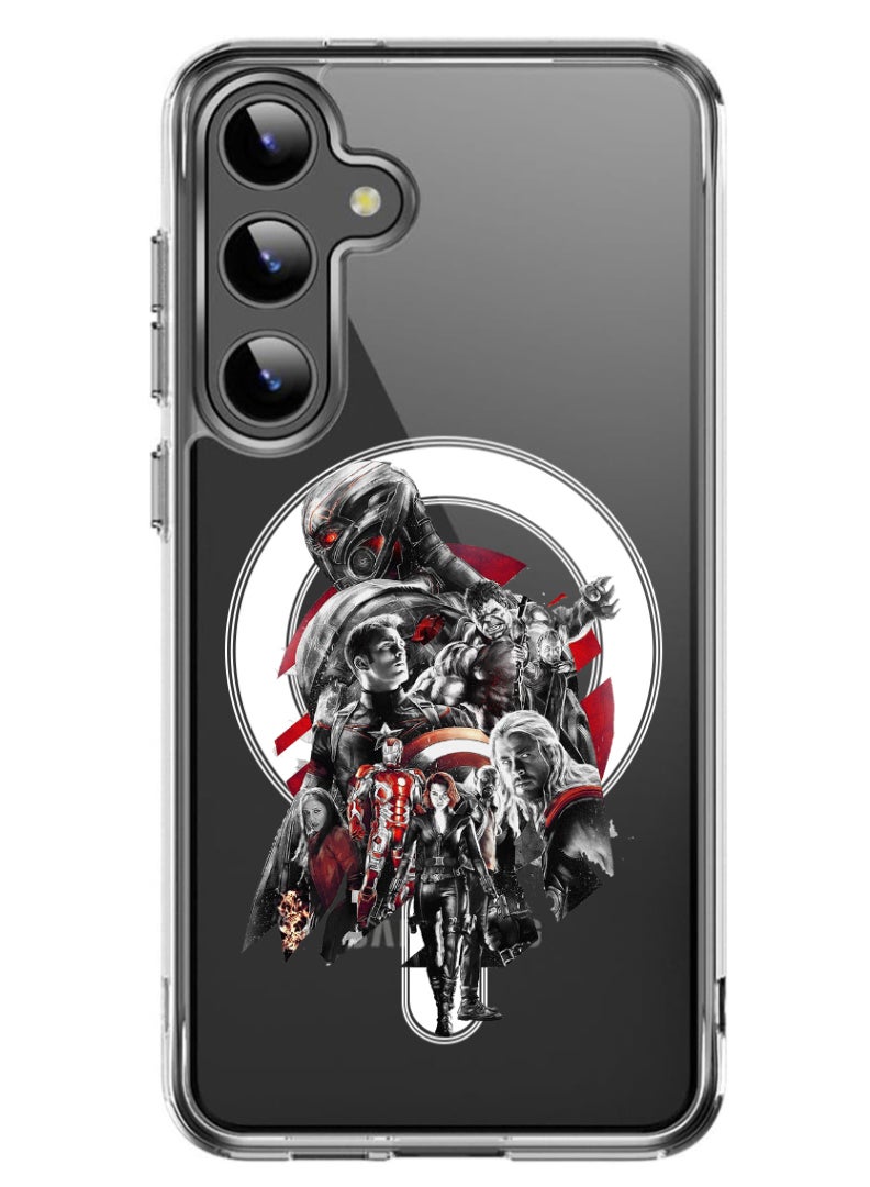 Theodor Magnetic Case for Samsung Galaxy S24 Plus 6.7-inch Compatible with MagSafe Wireless Charging, Shockproof Phone Bumper Cover avengers - Image 1