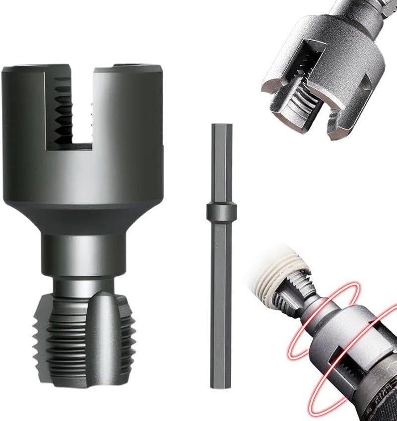 Dual Function Pipe Threading Tool 1 2 Inch Internal External Threader Kit For PVC Plastic - Image 1