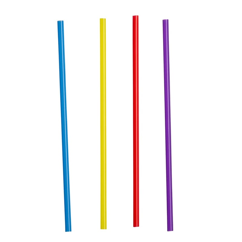 Comfy Package [250 Pack] Colored Straws  7.75"" High Disposable Plastic Drinking Straws - Assorted Colors - Image 2