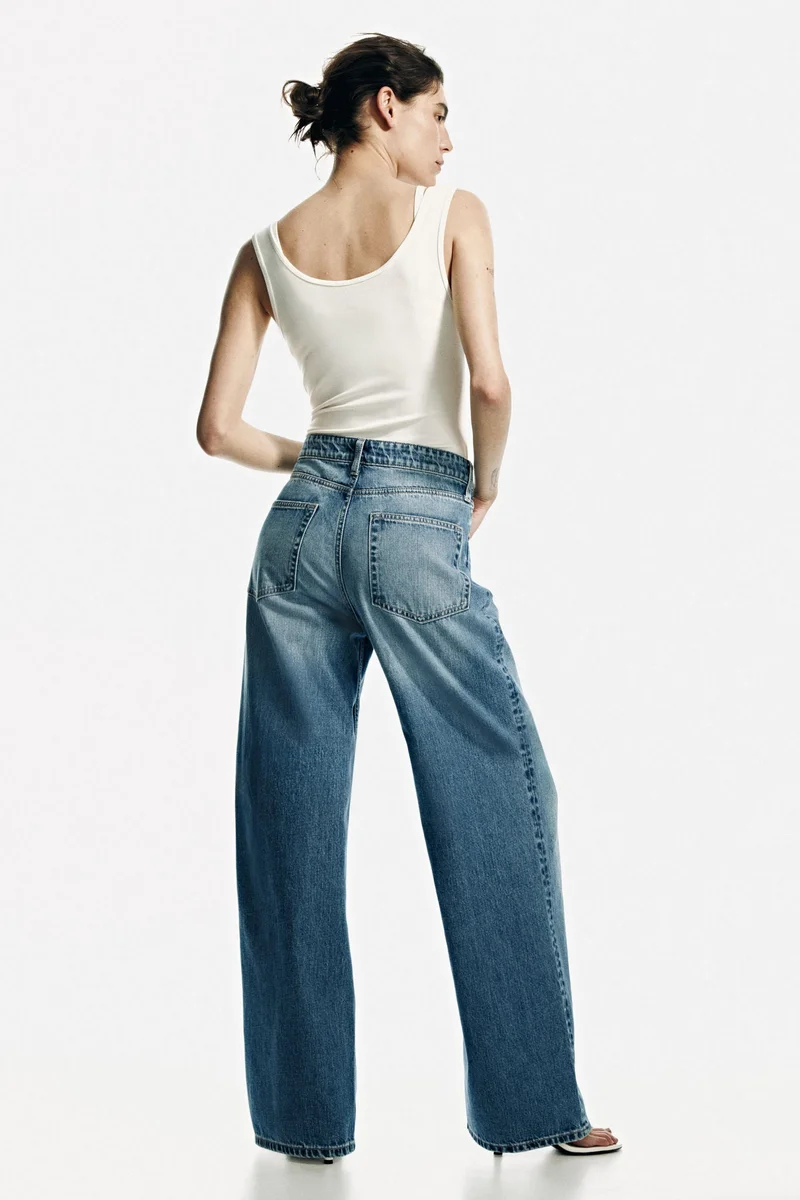 H&M  Baggy Regular Waist Jeans for Women | Best Price UAE