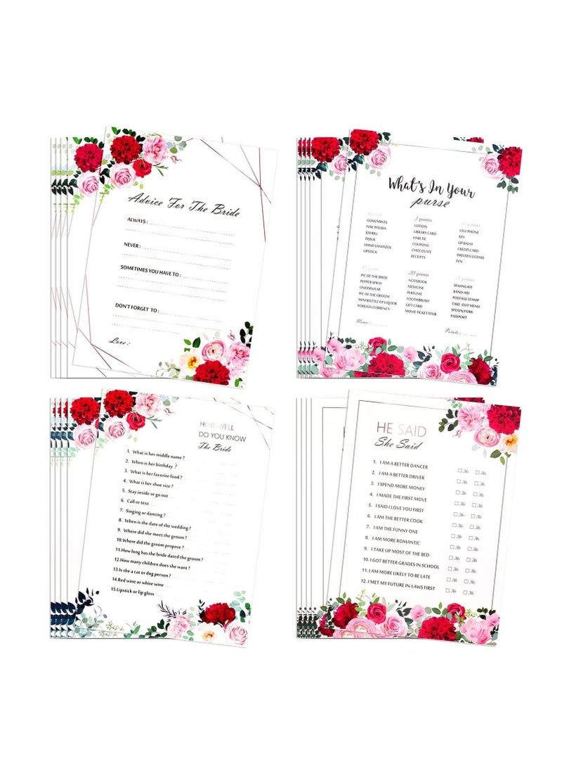 Y&D - 20 x Hen Party Games for Adults Advice the Bride Cards He Said She Do Quiz Night Accessories Favour - Image 1
