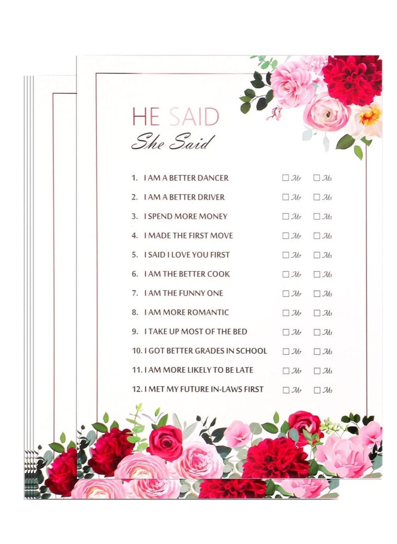 Y&D - 20 x Hen Party Games for Adults Advice the Bride Cards He Said She Do Quiz Night Accessories Favour - Image 1