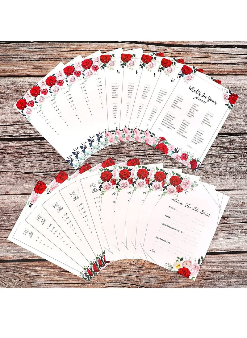 Y&D - 20 x Hen Party Games for Adults Advice the Bride Cards He Said She Do Quiz Night Accessories Favour - Image 1