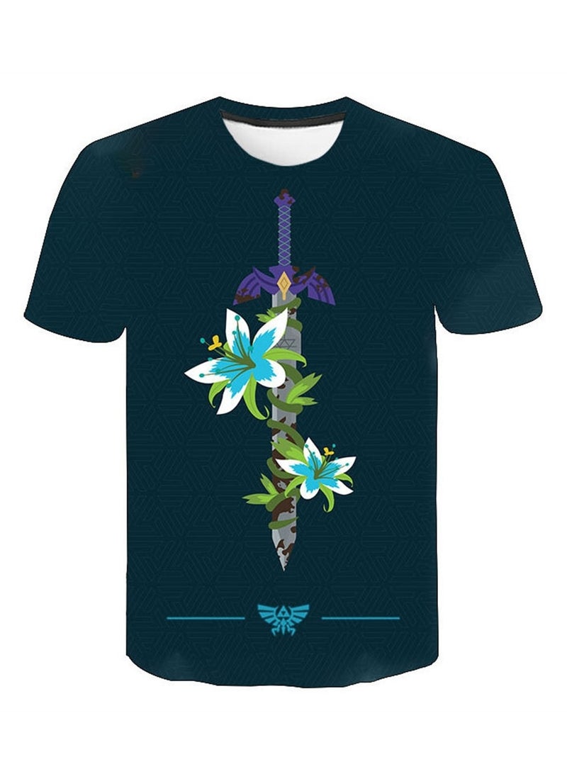 Game Zelda Breath of the Wild 3D digital printing personalized breathable children's T-shirt  - Image 1