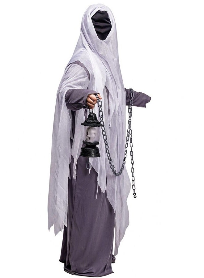 DSplay Unisex Ghost Costume Adult Hood Robe for Halloween Party - Image 4