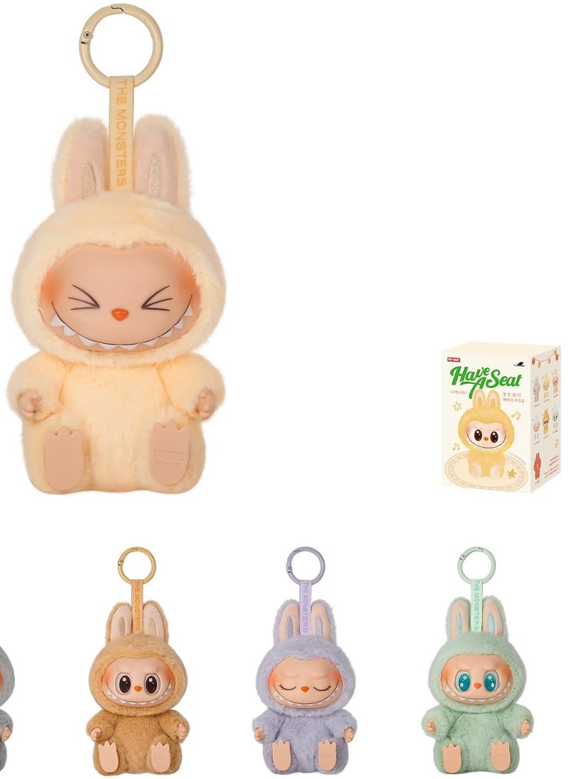 POP MART Labubu HAVE A SEAT Exciting Macaron Series Fun Plush Vinyl Toy - Muticolor - Labubu chooses color for you  - Image 4