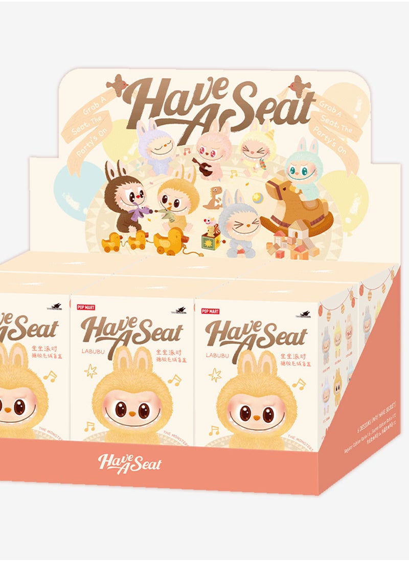 POP MART Labubu HAVE A SEAT Exciting Macaron Series Fun Plush Vinyl Toy - Muticolor - Labubu chooses color for you  - Image 2